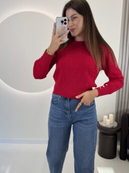SWETER LUNA CZERWONY SWETER LUNA CZERWONY
