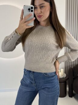 SWETER LUNA BEŻ