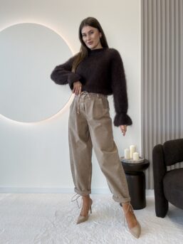 SWETER Z KID MOHEREM KATRINA CZEKOLADA