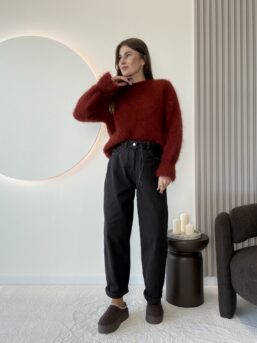 SWETER Z KID MOHEREM KATRINA CEGŁA