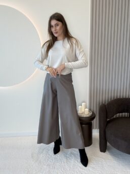 SWETER Z VISCOZĄ HONEY BEŻOWY