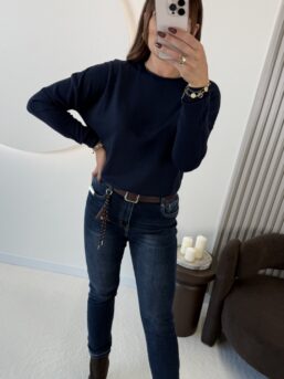 SWETER Z VISCOZĄ HONEY GRANATOWY SWETER Z VISCOZĄ HONEY GRANATOWY