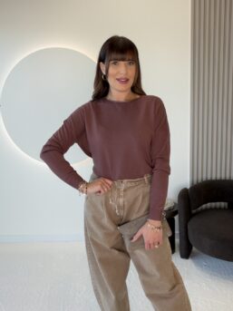 SWETER Z VISCOZĄ HONEY KAKAO SWETER Z VISCOZĄ HONEY KAKAO